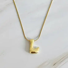 Load image into Gallery viewer, Bubble Initial Necklace | Gold