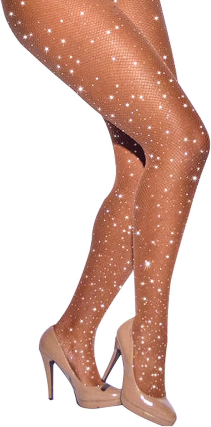Nude Flower Fishnet Stockings Designer Tights 3-D Handmade Flower Sequins  Rhinestone Crystals and Beads Heavily Embellished -  Canada