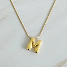 Load image into Gallery viewer, Bubble Initial Necklace | Gold