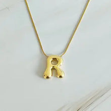 Load image into Gallery viewer, Bubble Initial Necklace | Gold