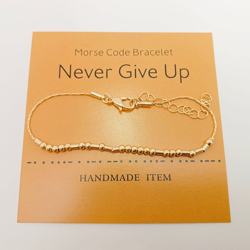 Morse Code Bracelet | Never Give Up