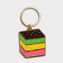 Load image into Gallery viewer, Italian Rainbow Cookie Enamel Keychain