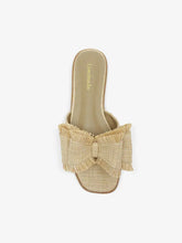 Load image into Gallery viewer, Resort Stay Raffia Bow Sandals | Natural