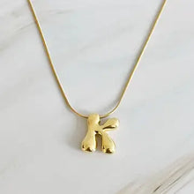 Load image into Gallery viewer, Bubble Initial Necklace | Gold