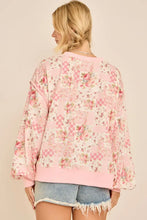 Load image into Gallery viewer, Oversized Patchwork Floral Crewneck
