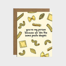 Load image into Gallery viewer, Pasta Shapes Love Card
