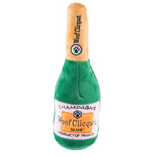 Load image into Gallery viewer, Woof Clicquot Rose' Champagne Bottle Squeaker Dog Toy
