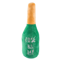 Load image into Gallery viewer, Woof Clicquot Rose' Champagne Bottle Squeaker Dog Toy
