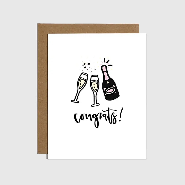 Congrats- Champagne Card