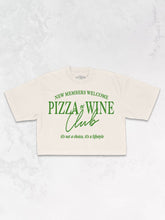 Load image into Gallery viewer, Pizza &amp; Wine Club Crop Tee Shirt
