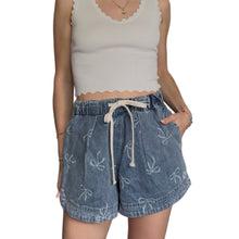 Load image into Gallery viewer, Ribbon Bow Denim Shorts
