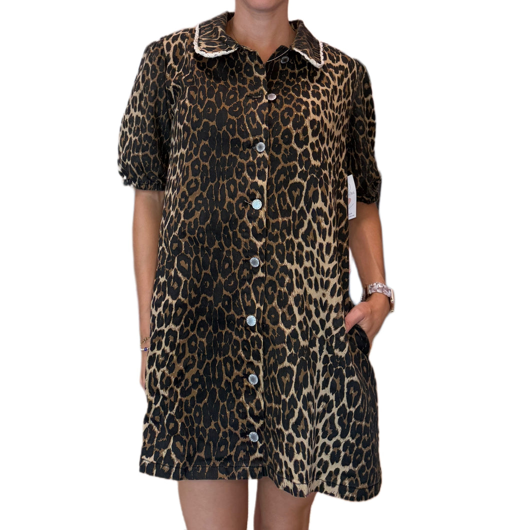 Leopard Collar Dress