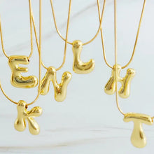 Load image into Gallery viewer, Bubble Initial Necklace | Gold
