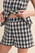 Load image into Gallery viewer, Gingham Tweed Blanket Stitch Set | Navy
