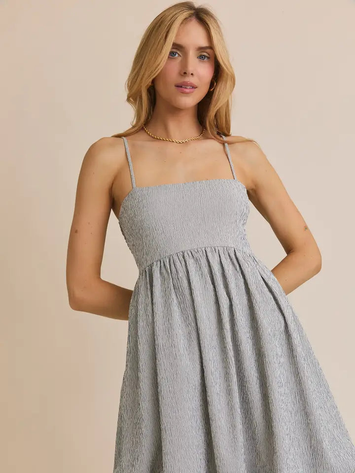 Cecilia Bubble Hem Stripe Dress