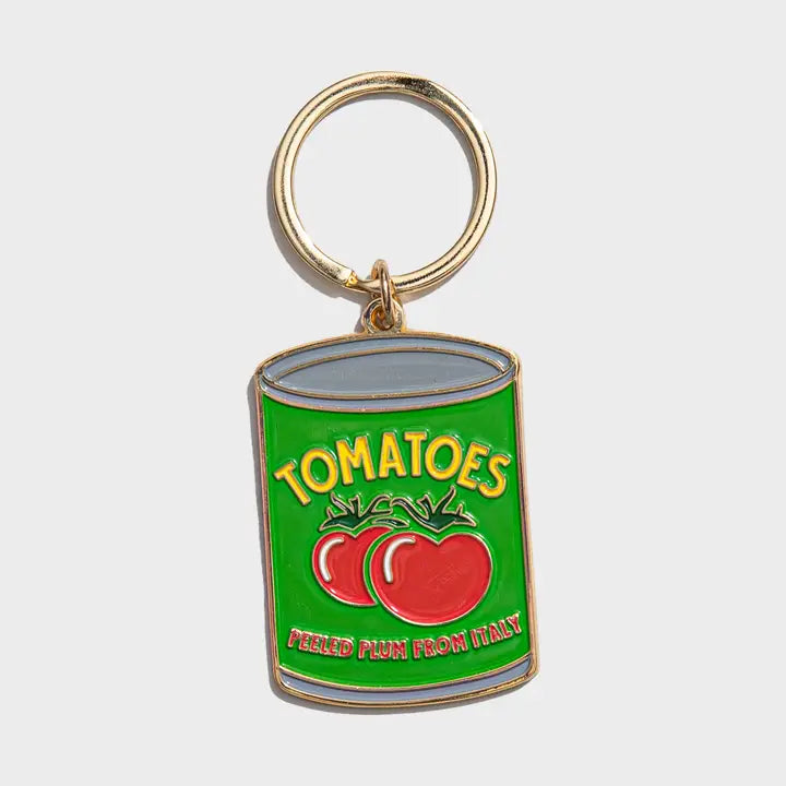 Tomato Can Enamel Keychain