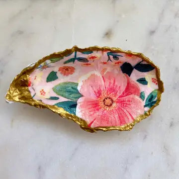 Peony Print Oyster Shell Dish