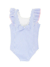 Load image into Gallery viewer, Periwinkle Blue Seersucker Waterfall One Piece
