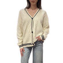 Load image into Gallery viewer, Embroidered Star Design Cardigan | Beige
