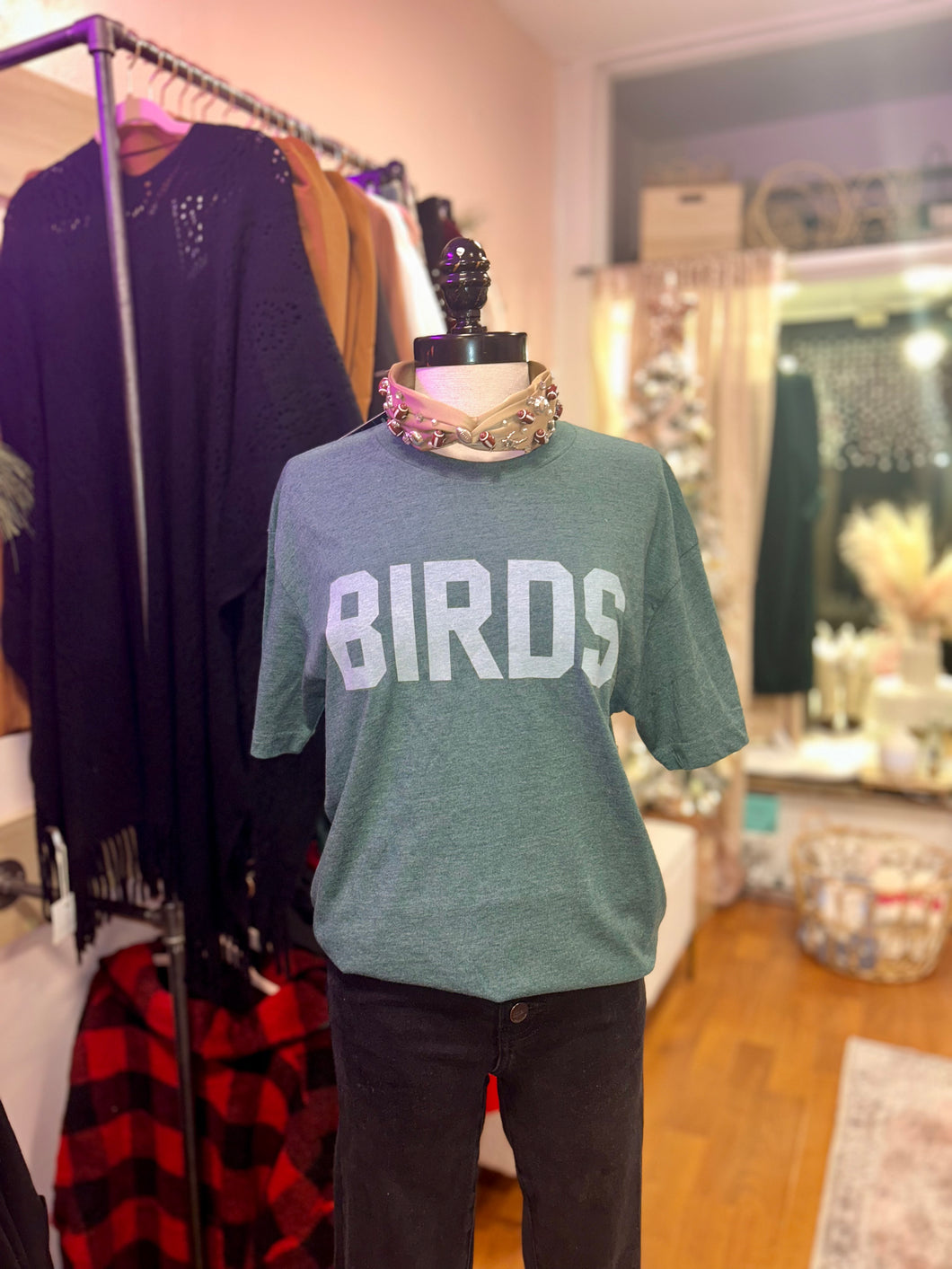 BIRDS Tshirt | Forest Green