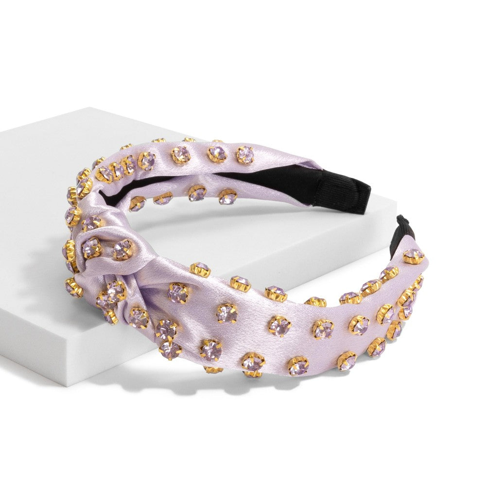 Rhinestone Embellished Headband | Purple