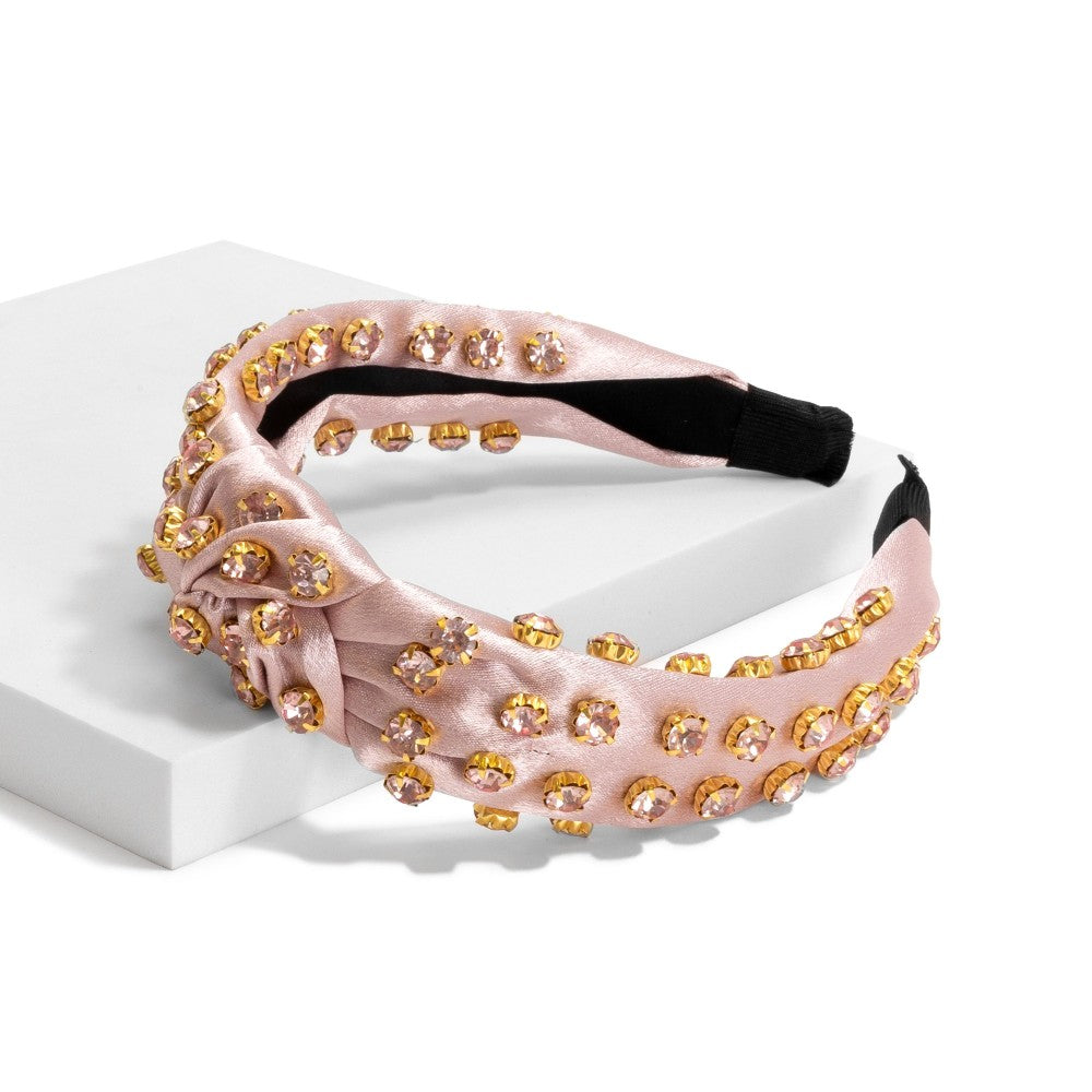 Rhinestone Embellished Headband | Pink