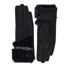 Load image into Gallery viewer, Faux Fur &amp; Suede Gloves
