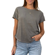 Load image into Gallery viewer, Exposed Seam Raw Edge Short Sleeve Knit Top

