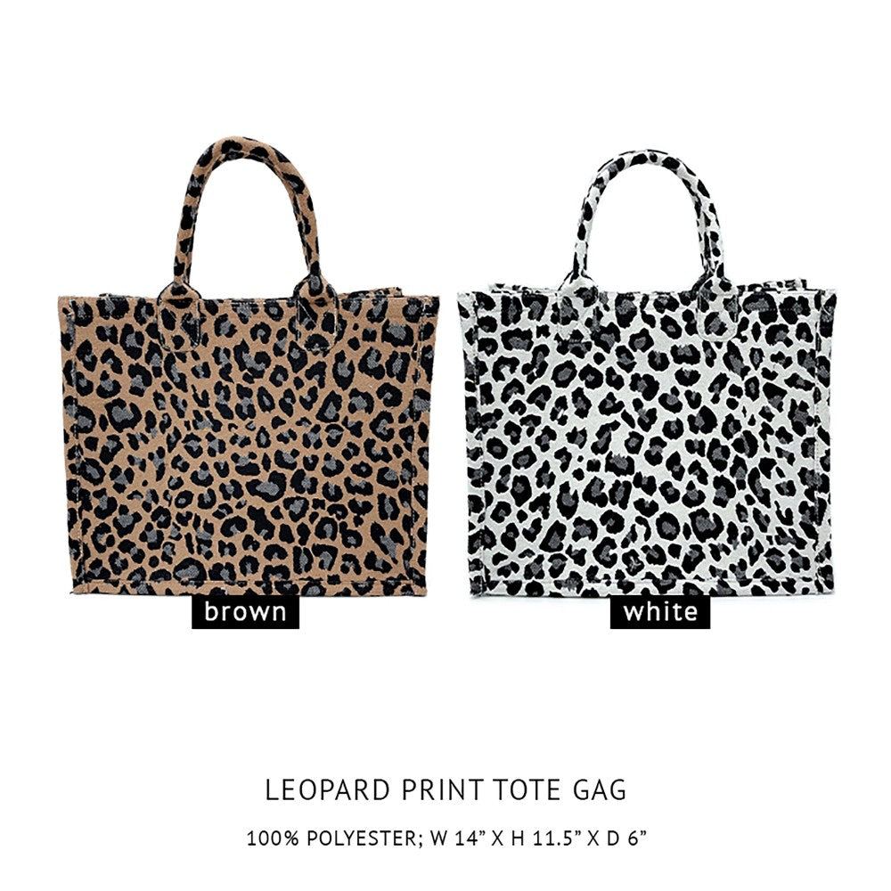 Leopard Print Structured  Handbag | Two Colors