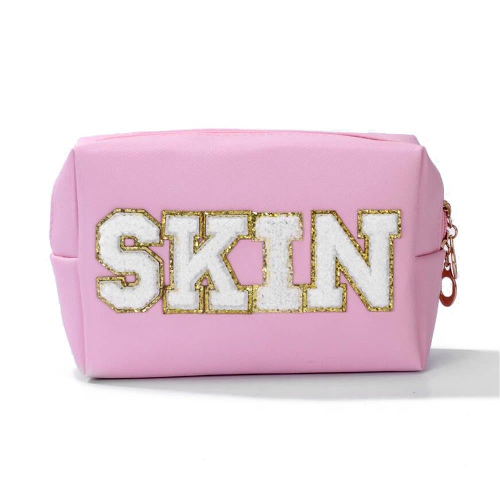 SKIN Chenille Patch Pouch