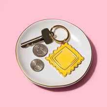 Load image into Gallery viewer, Ravioli Pasta Enamel Keychain
