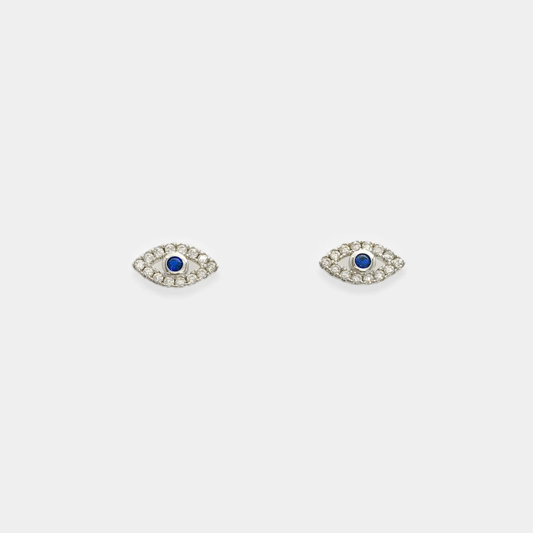 Silver Eye Studs | Gold