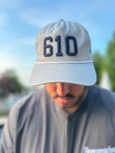 Load image into Gallery viewer, 610 Two Tone Vintage Hat | Gray &amp; Navy
