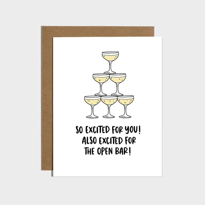 Open Bar Wedding Card