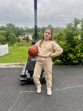 Load image into Gallery viewer, 2 Piece Girls Jogger Set | Light Mocha
