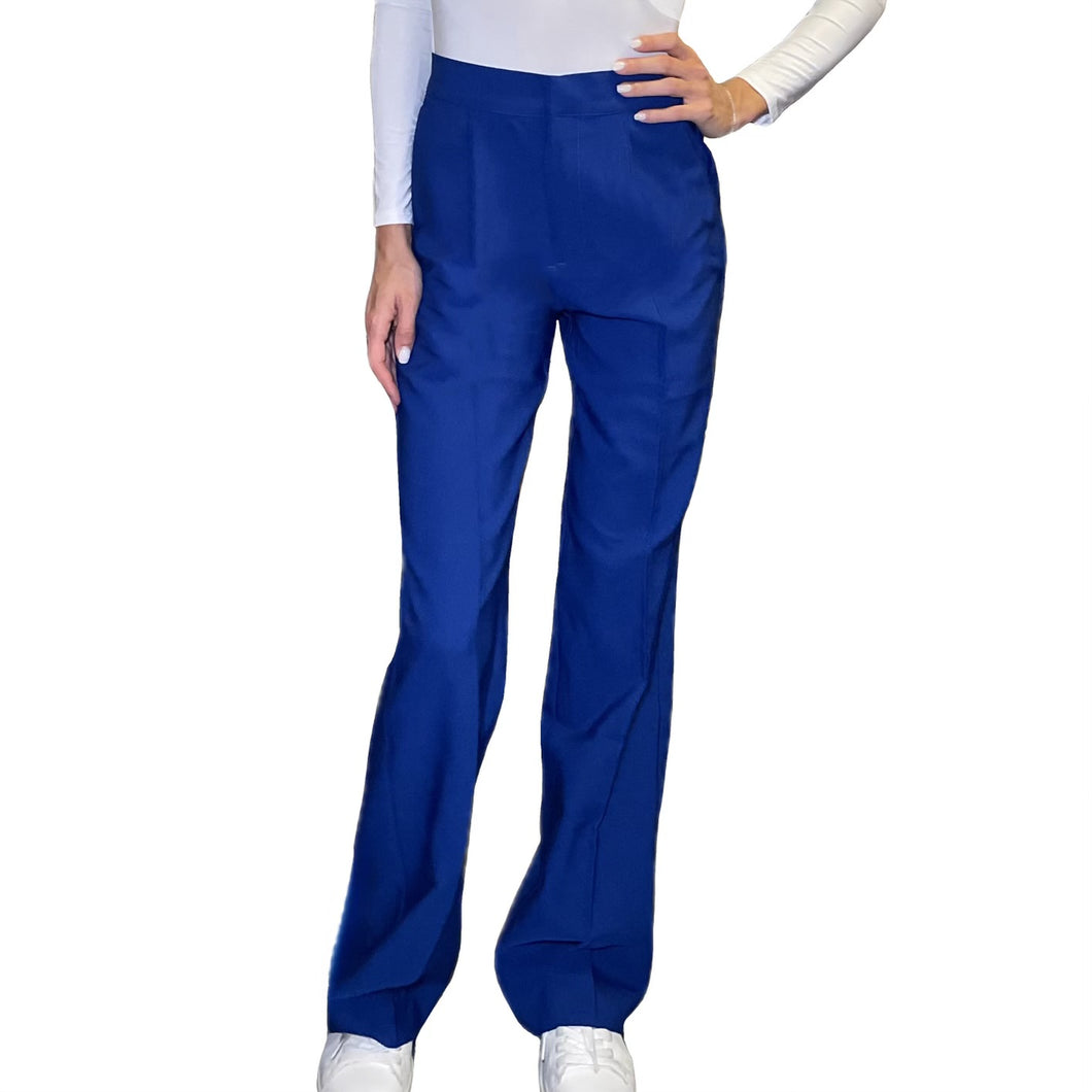 Classic dress pants with elastic back | Blue