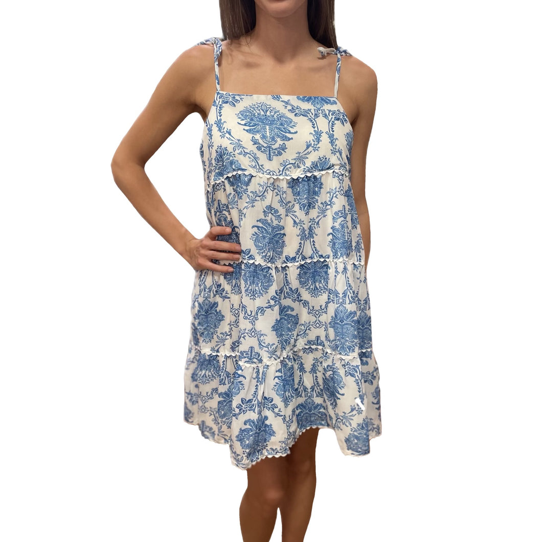 Ikat Design Dress | Blue