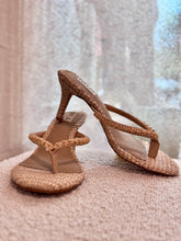 Load image into Gallery viewer, Zilvia Beaded Thong Heeled Sandal
