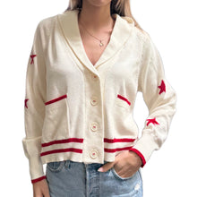 Load image into Gallery viewer, Americana Shawl Color Sweater
