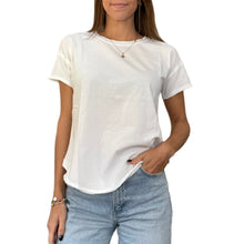 Load image into Gallery viewer, Exposed Seam Raw Edge Short Sleeve Knit Top
