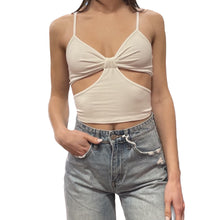 Load image into Gallery viewer, Cami Top with Bow Cut Out | Off White

