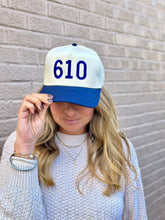 Load image into Gallery viewer, Two Tone Embroidered 610 Hat
