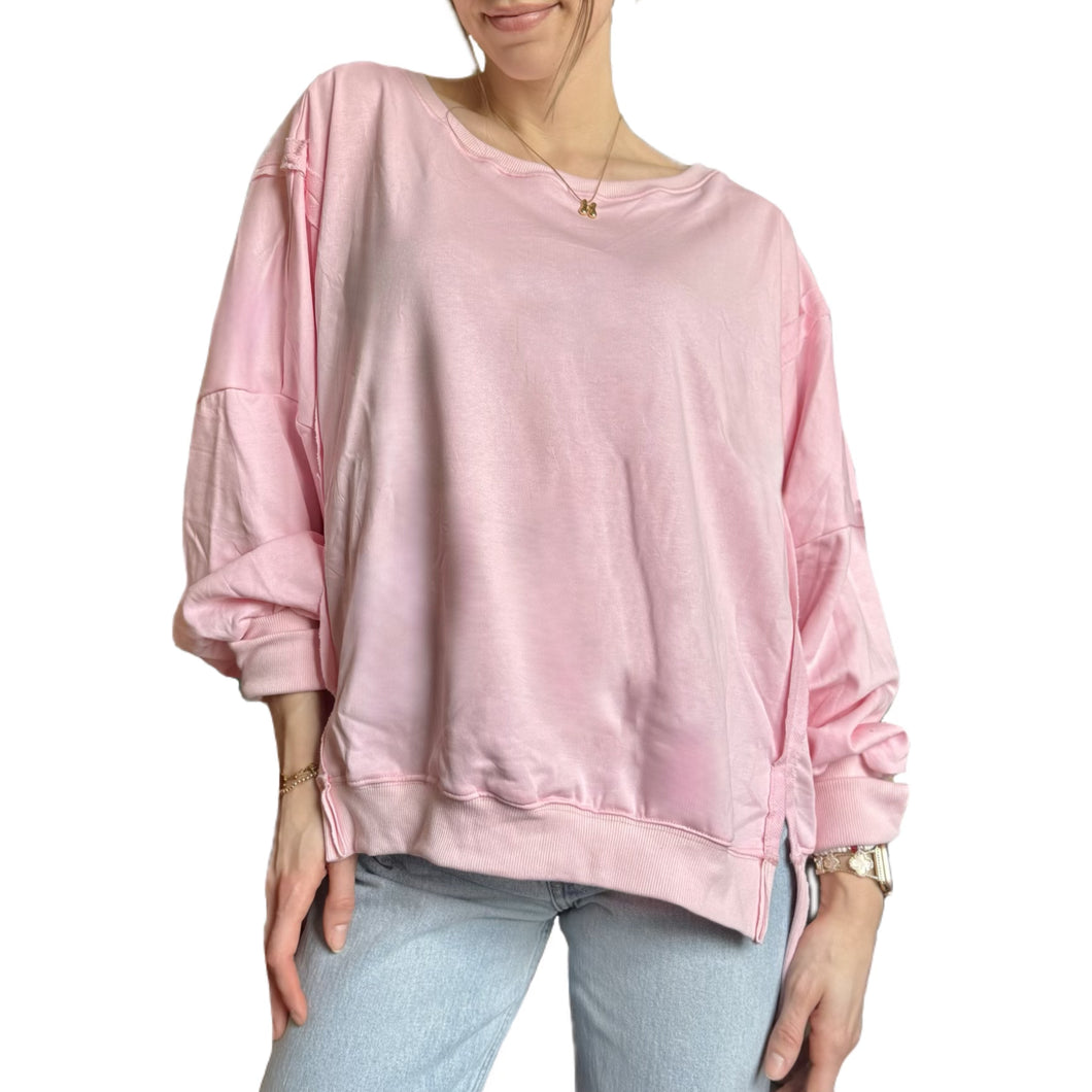 Jules Slouchy Sweatshirt | Light Pink