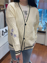 Load image into Gallery viewer, Embroidered Star Design Cardigan | Beige
