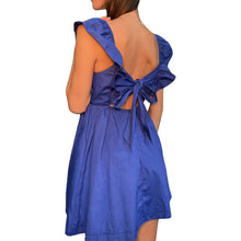 Load image into Gallery viewer, Audrey Tie Back Ruffle Mini Dress | Blue
