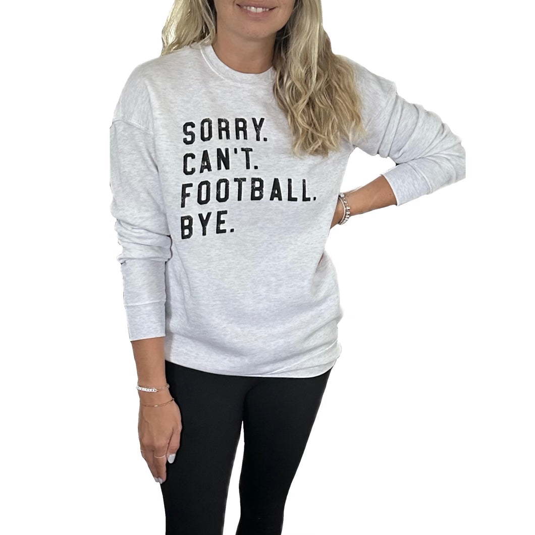 Sorry, can’t. football. bye Crew neck | and extended sizes!