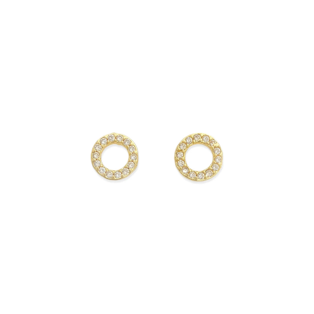 Circle Stud Earrings Two Colors