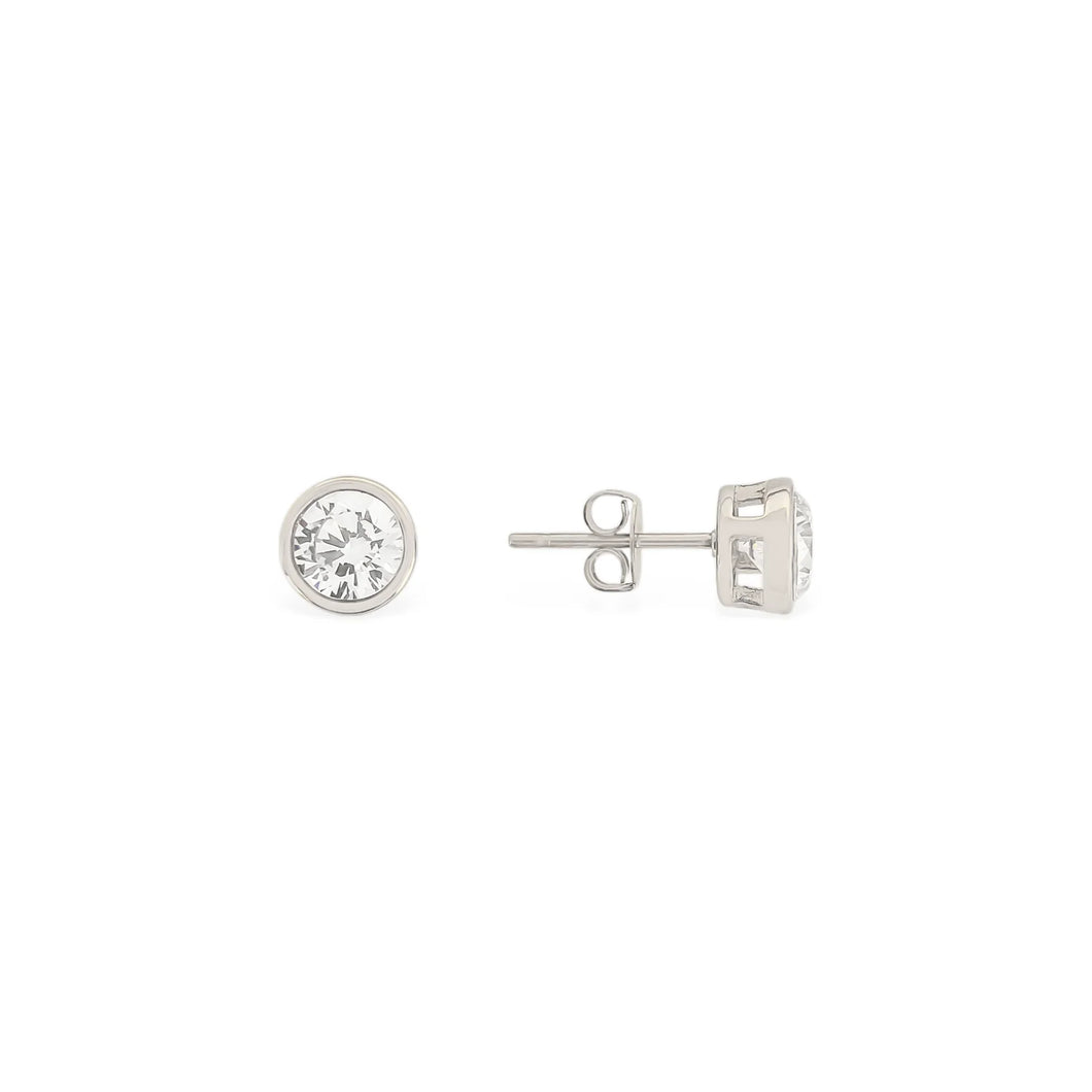 Simple Stud Water Resistant Earrings Two Colors