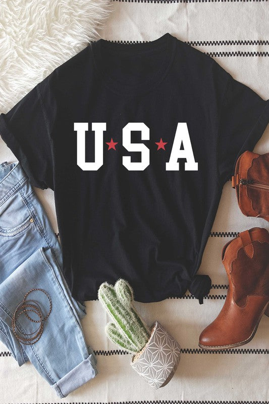 USA Graphic Tee | Black
