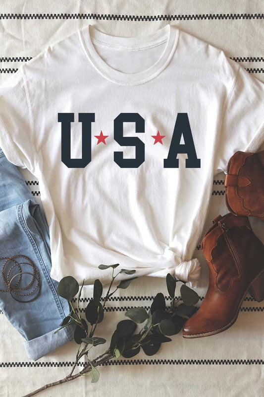 USA Graphic Tee | White
